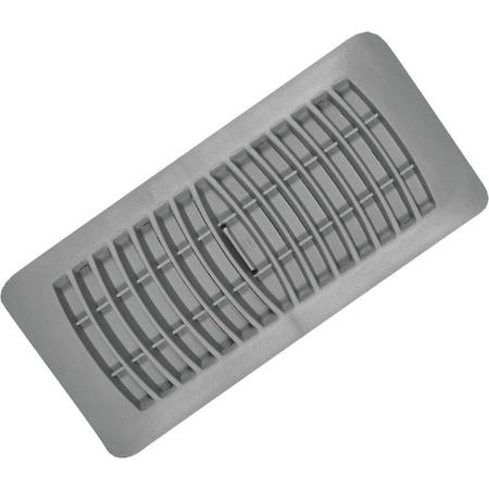 Imperial 4 In. x 10 In. Gray Plastic Louvered Floor Register RG1429